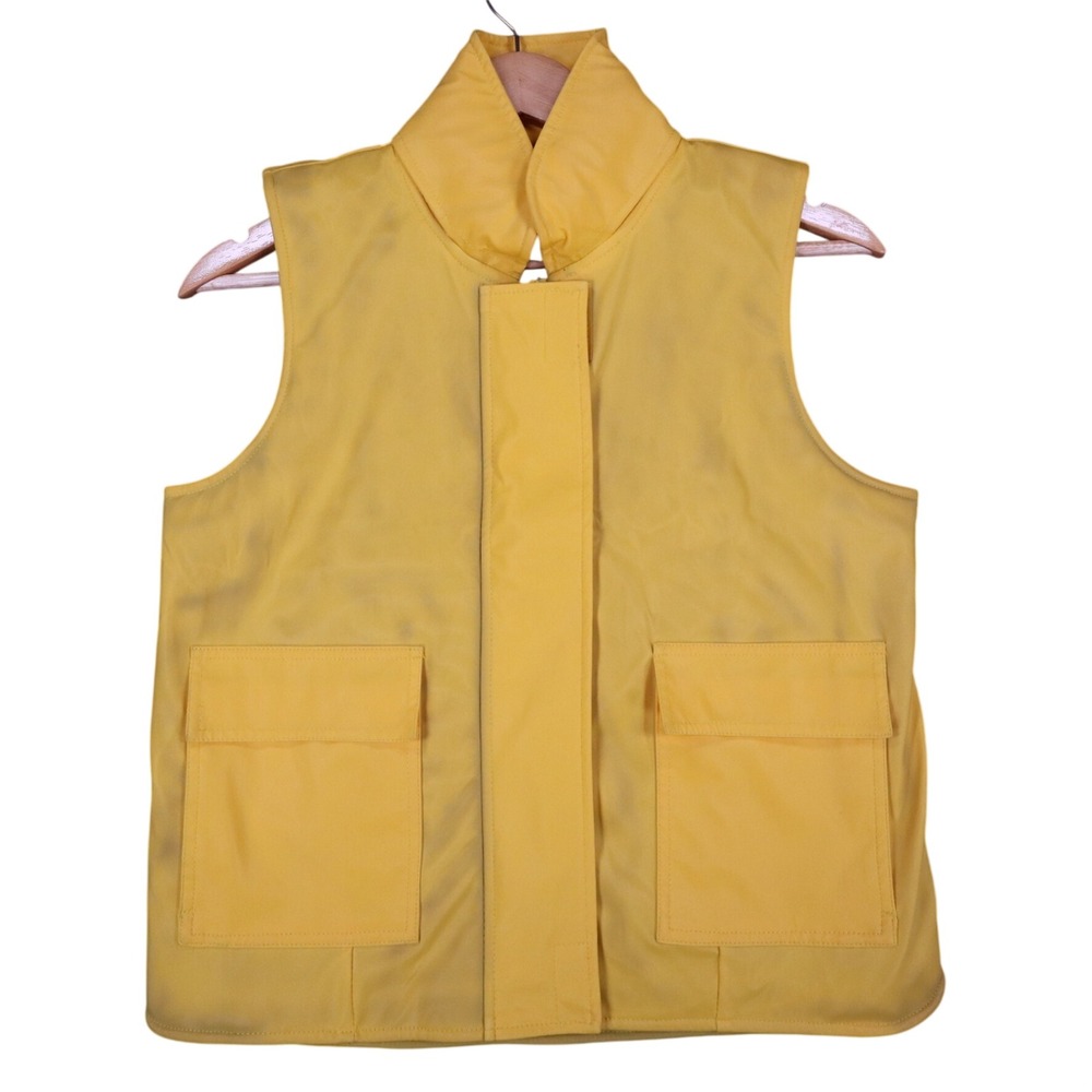 Selene Sport Vest Womens Small Vintage Y2K Yellow Fleece Lined Utility Shell